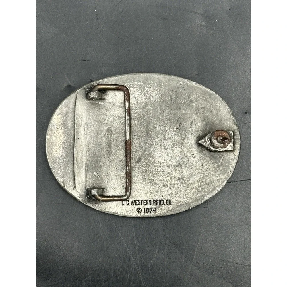 LTC‎ Western Pod CO. 1974 Cowboy Rodeo Belt Buckle
